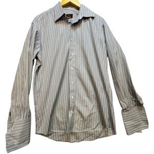 Ike Behar Men's Button Up Dress Shirt Long Sleeve Size 16-36 Multicolor Stripe